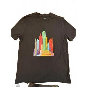 The Strand Bookstore New York City Skyline Graphic T-Shirt Size Large